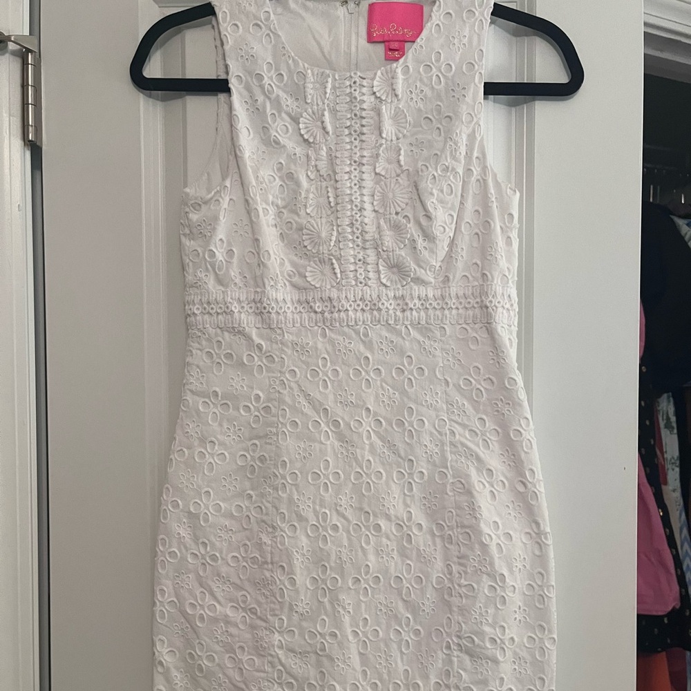 Lilly Pulitzer Size 00 White Shift Dress